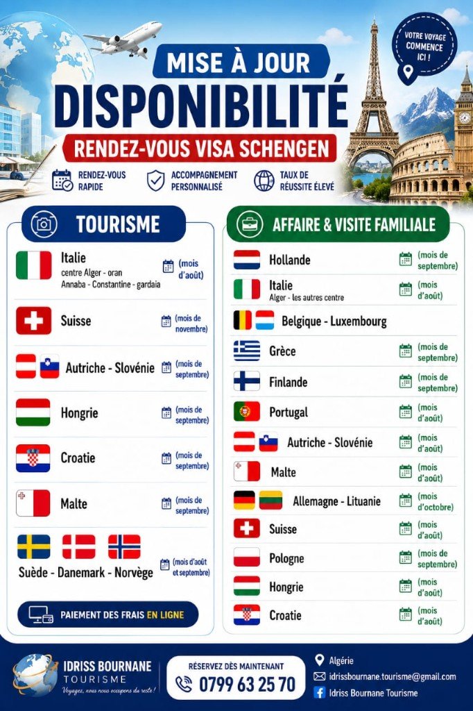 Accompagnement visa Schengen